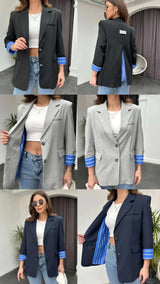 Grey detailed blazer