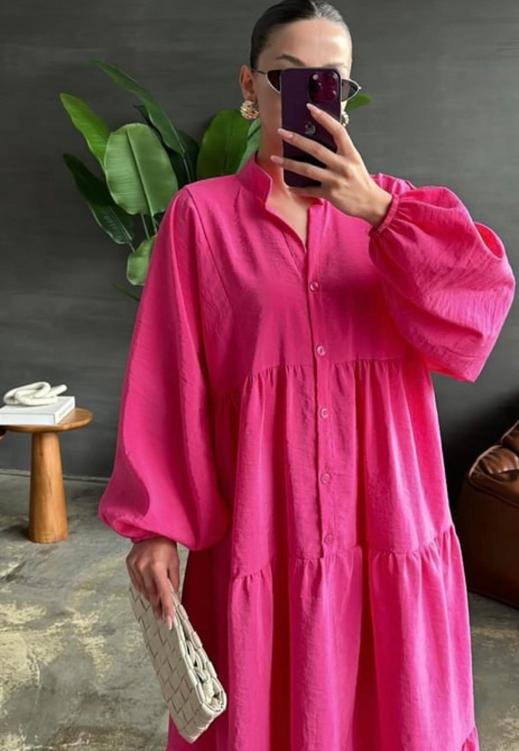 Feminine Fuchsia Dress