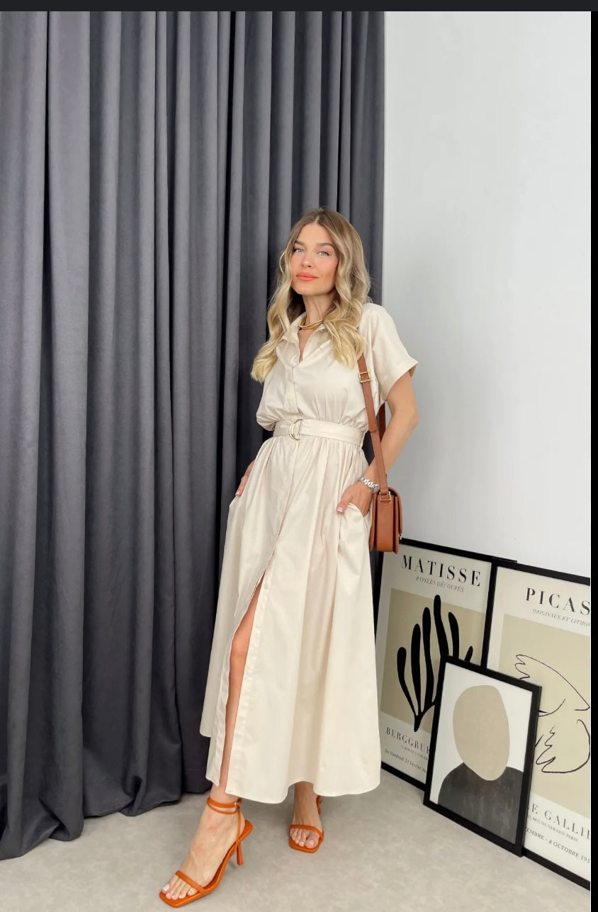 Inci Beige Classy Dress