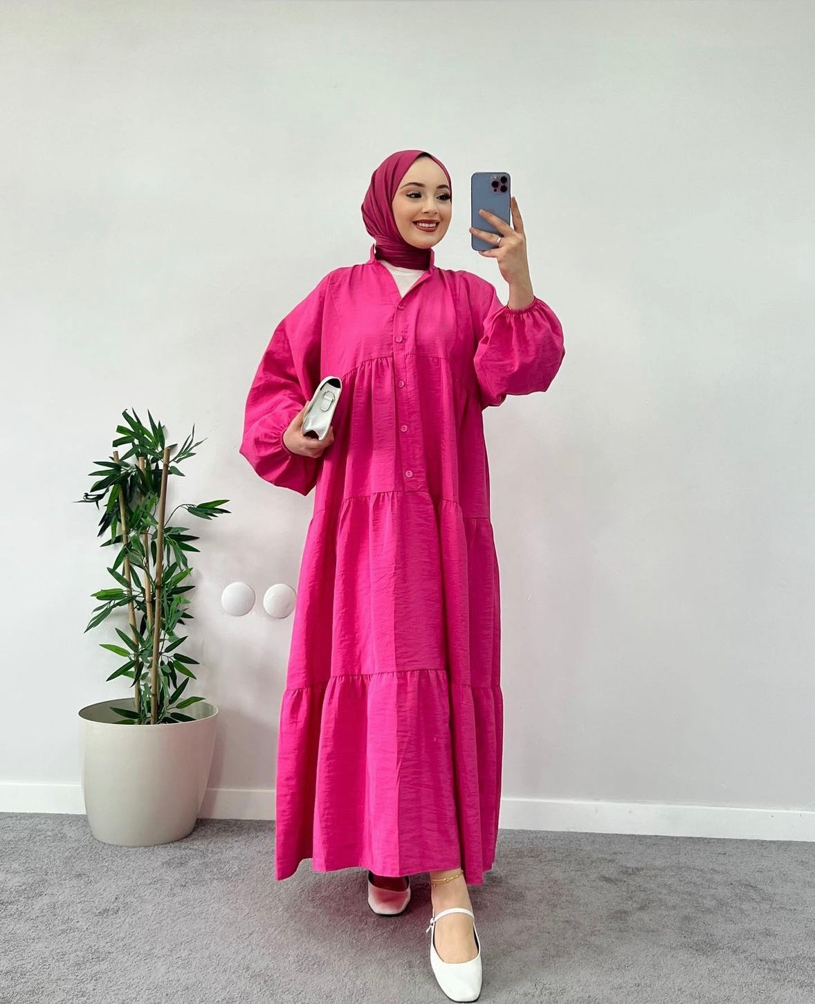 Feminine Fuchsia Dress
