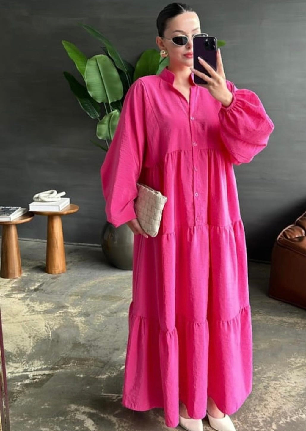 Feminine Fuchsia Dress