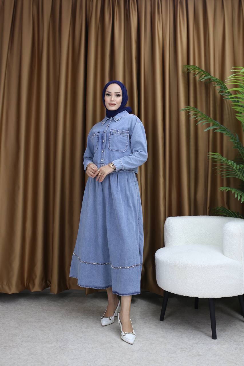 Jasmine Jeans Skirt Set