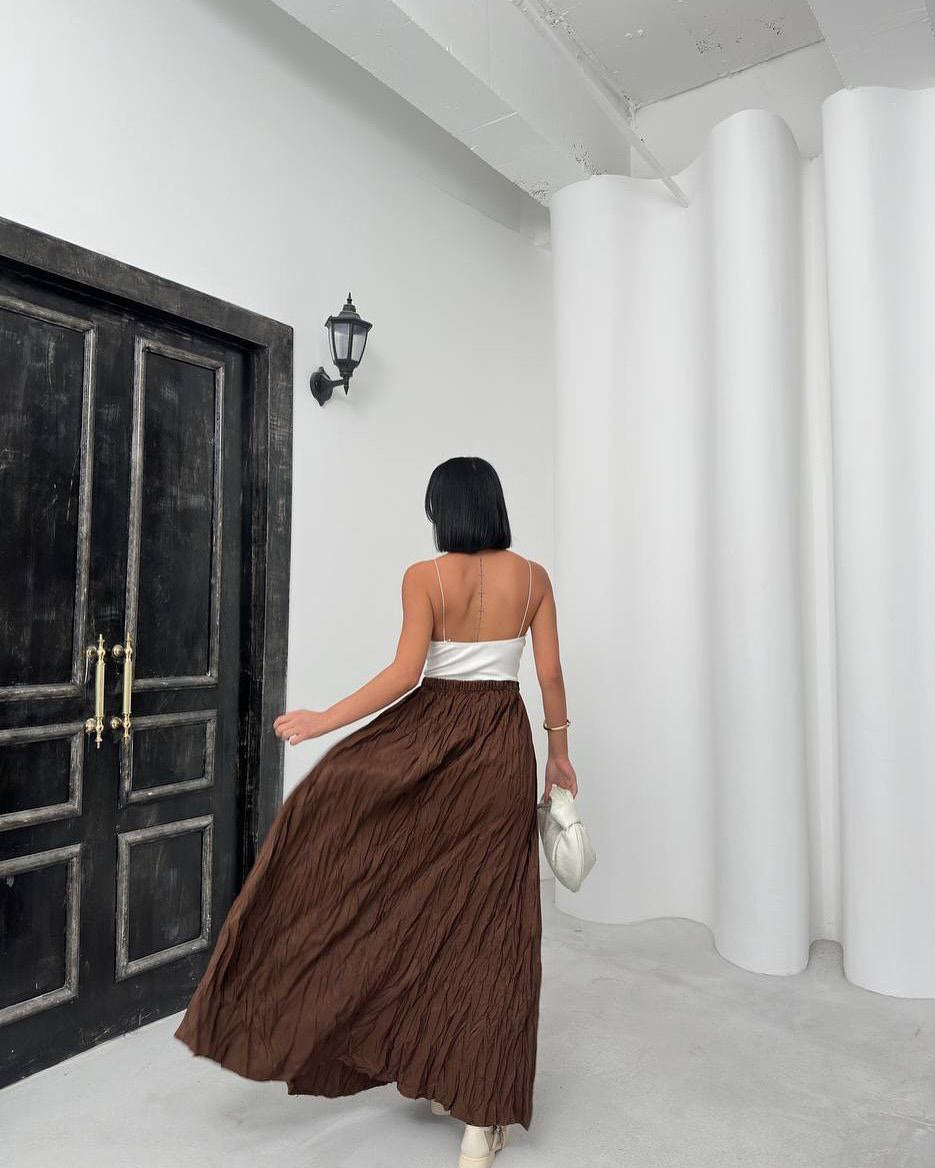 Brown Wavy Skirt