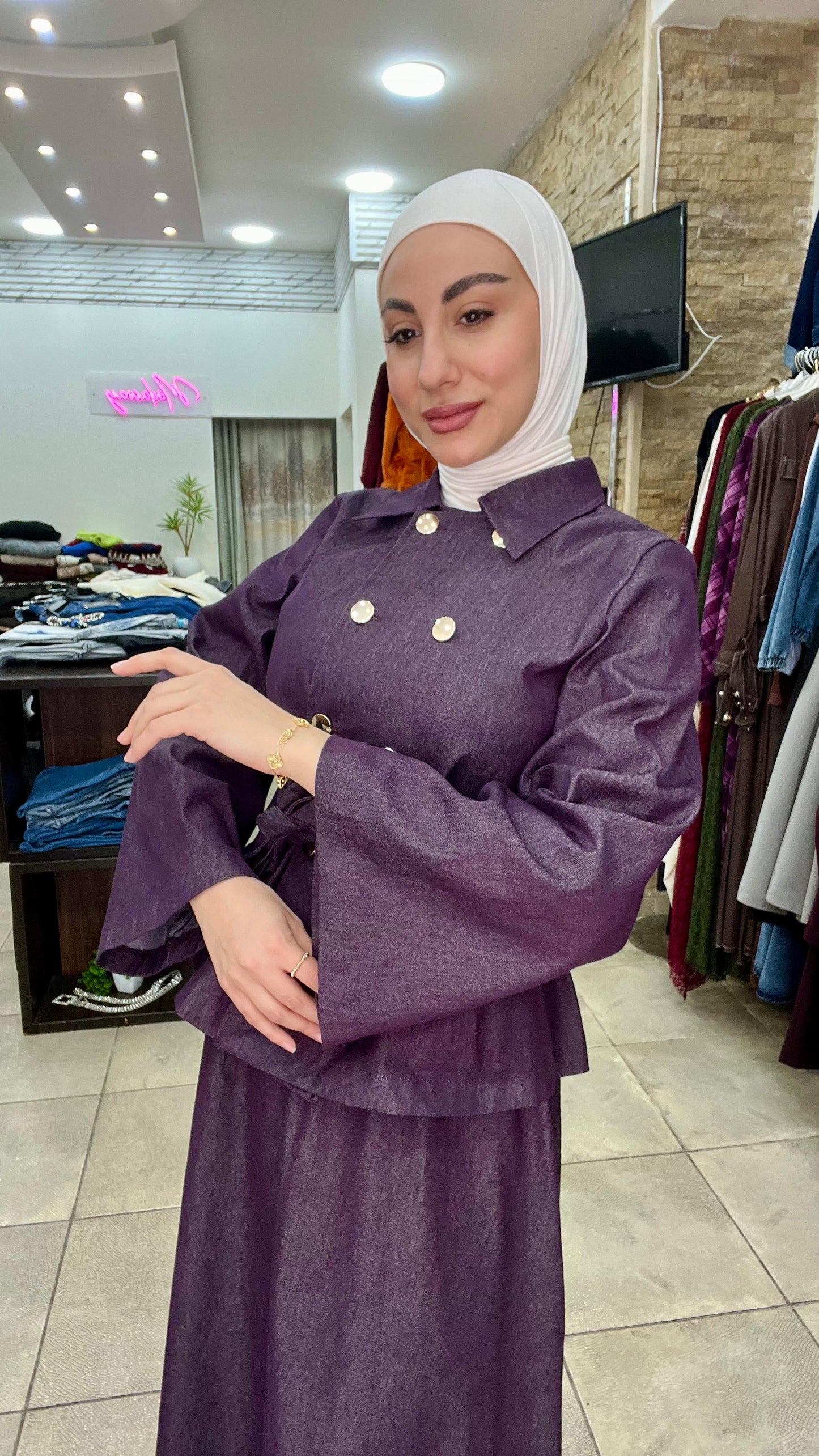 Mulberry Denim Skirt Set