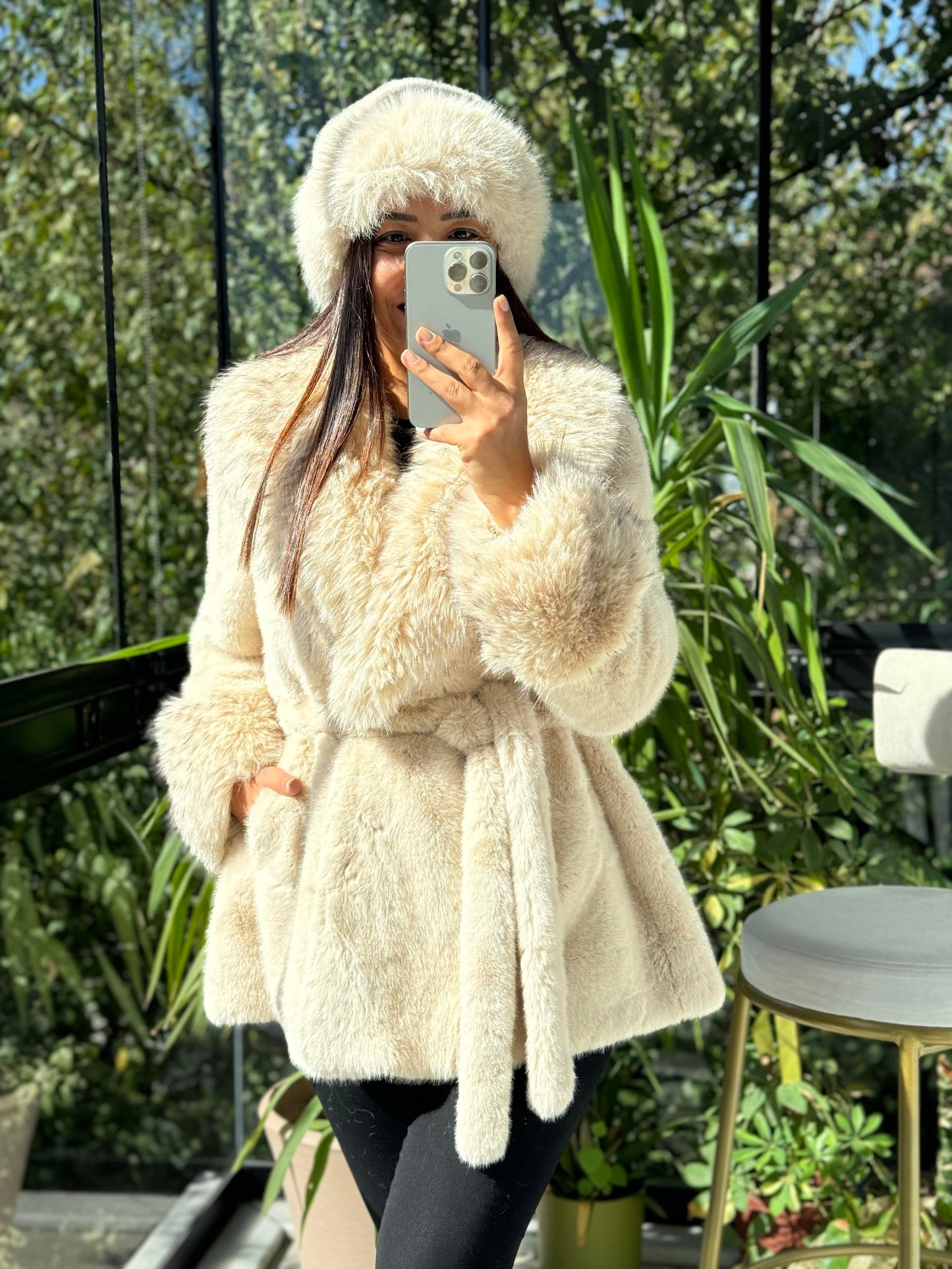 Beige Fur Coat