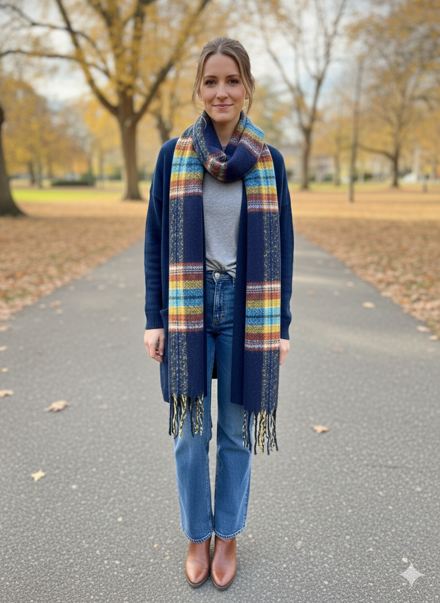Navy Scarf