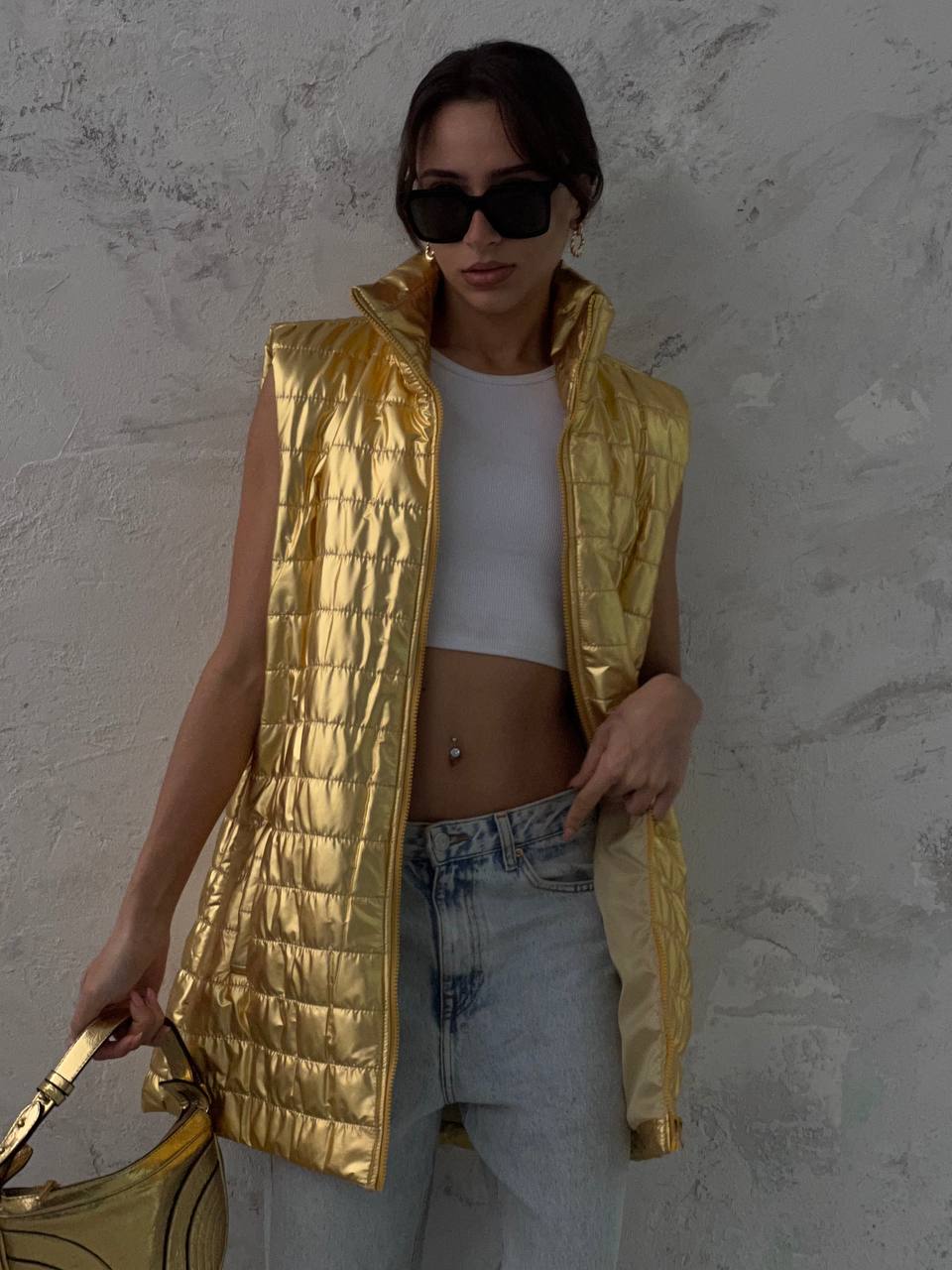 Gold Metallic Vest