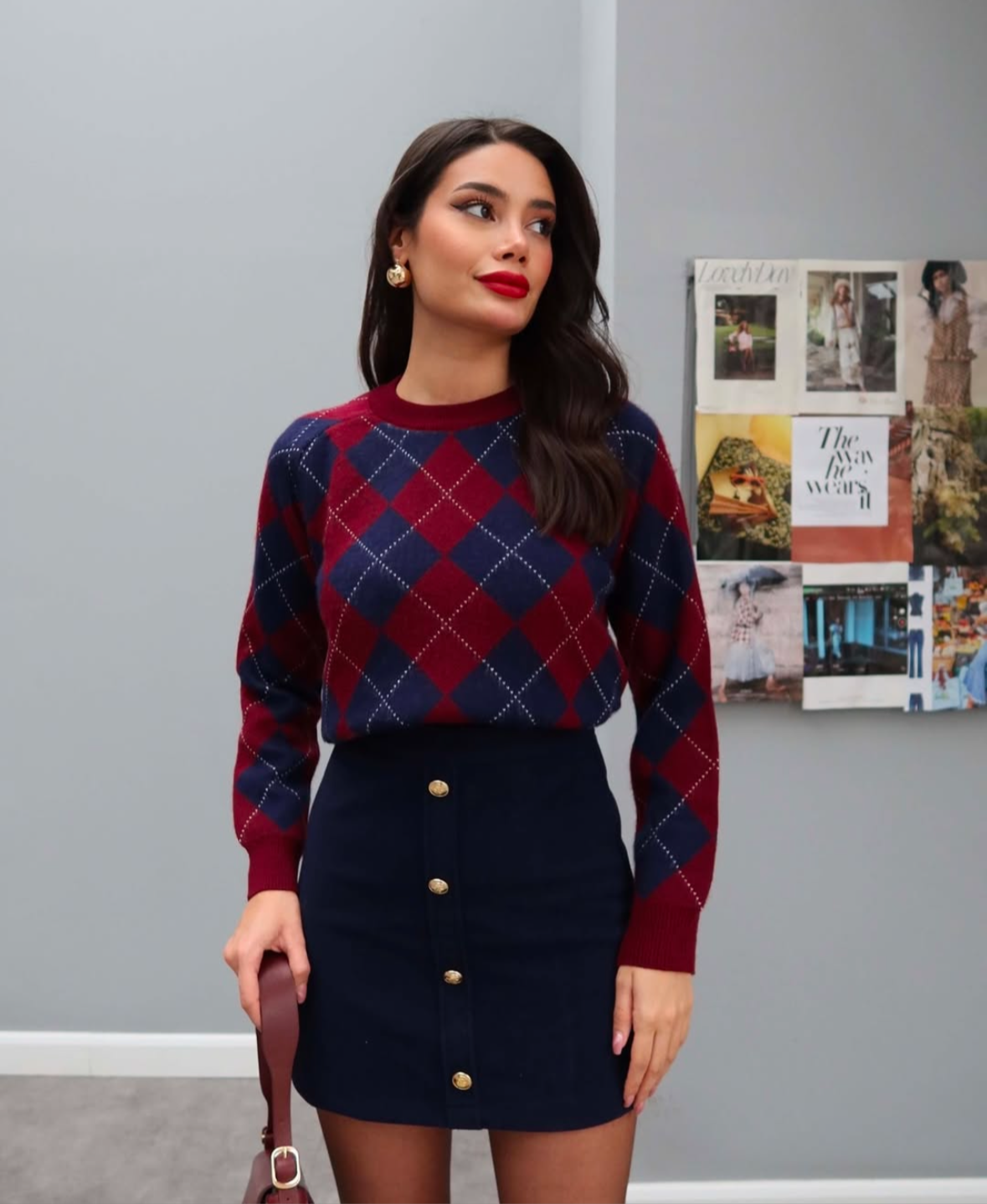 Burgundy Baklava Top