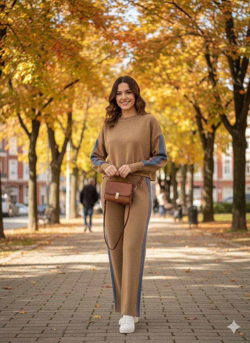 Camel Jeans Stripted Set