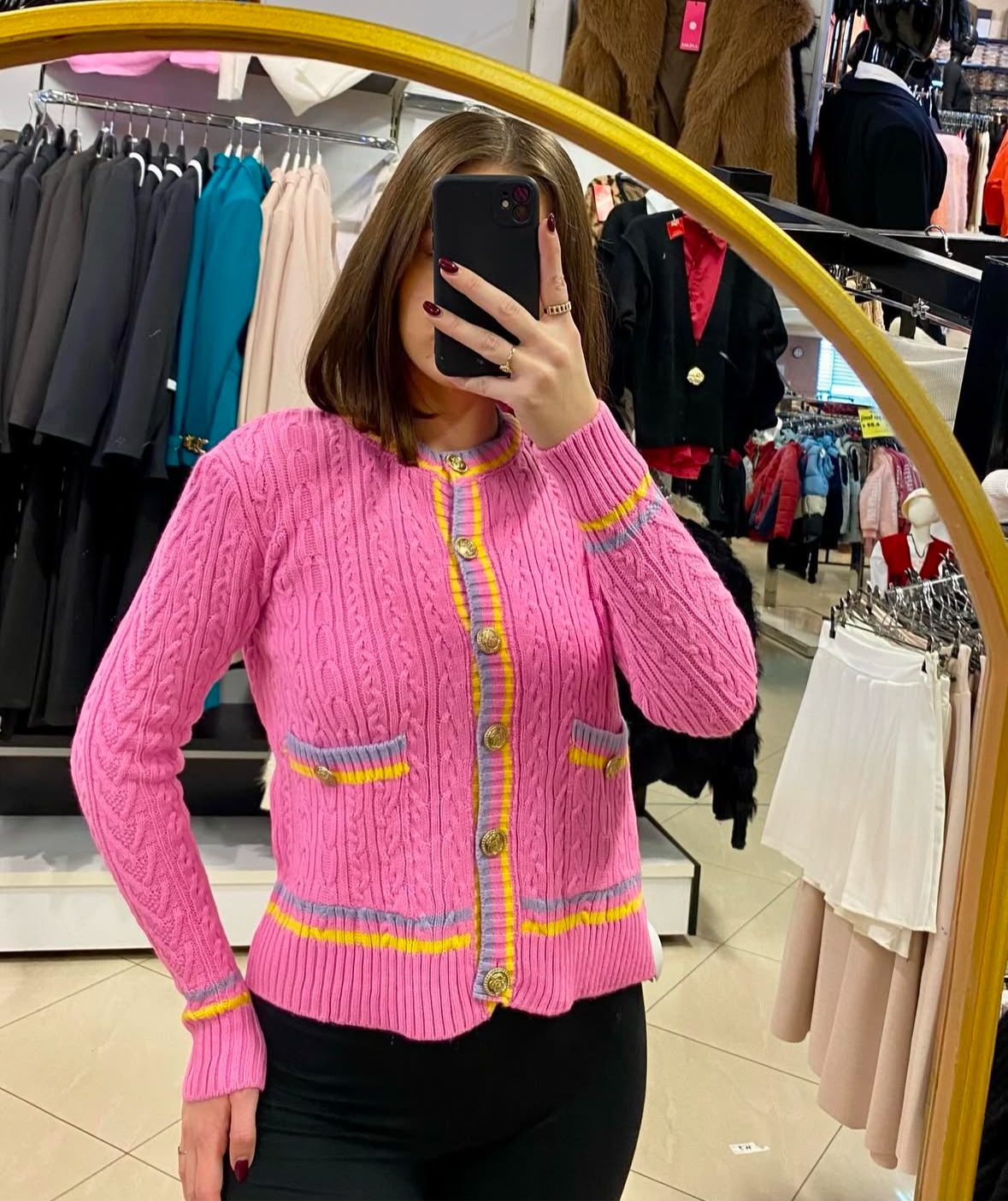 Pink Cardigan Top