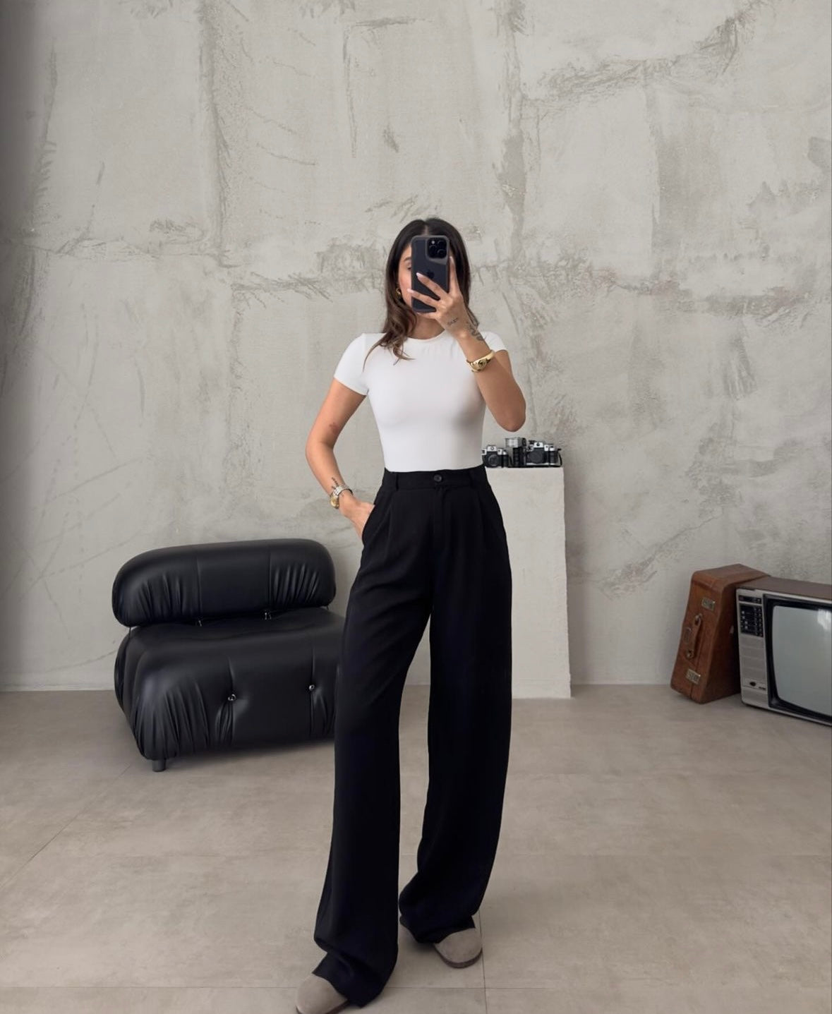 Black palazzo pants