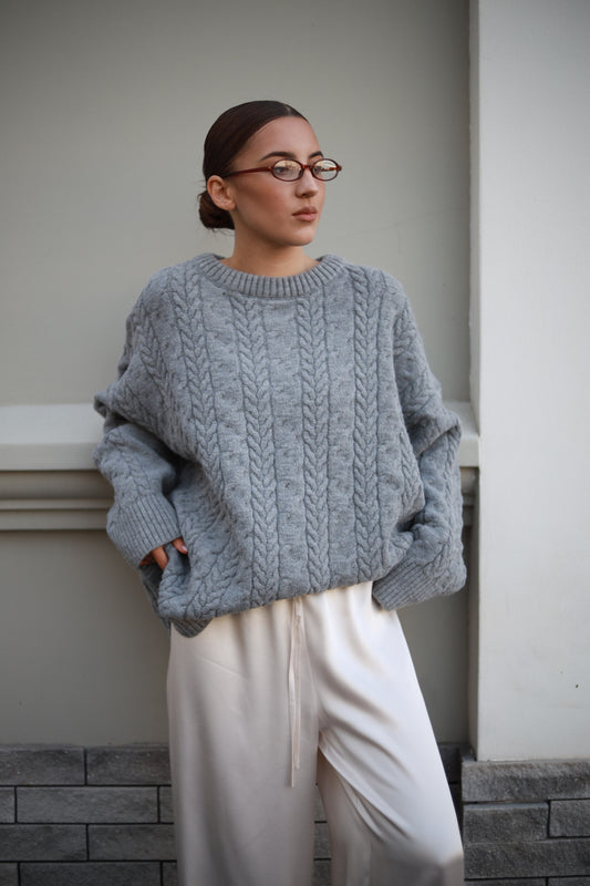 Grey knitwear