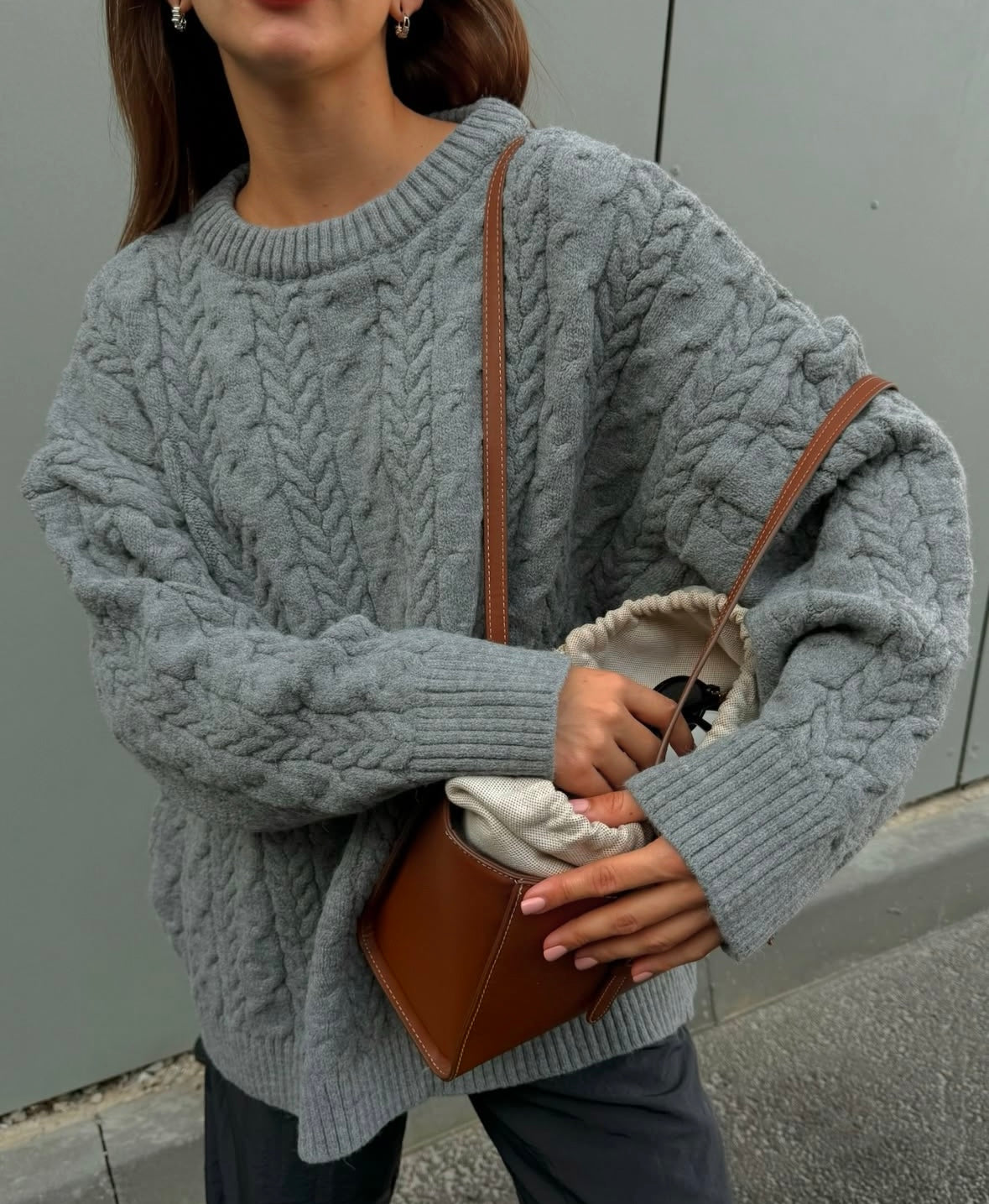 Grey knitwear