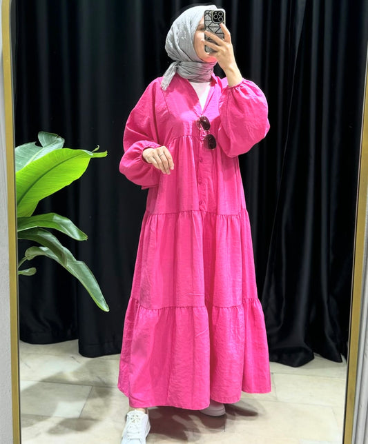 Feminine  Fuchsia Dress