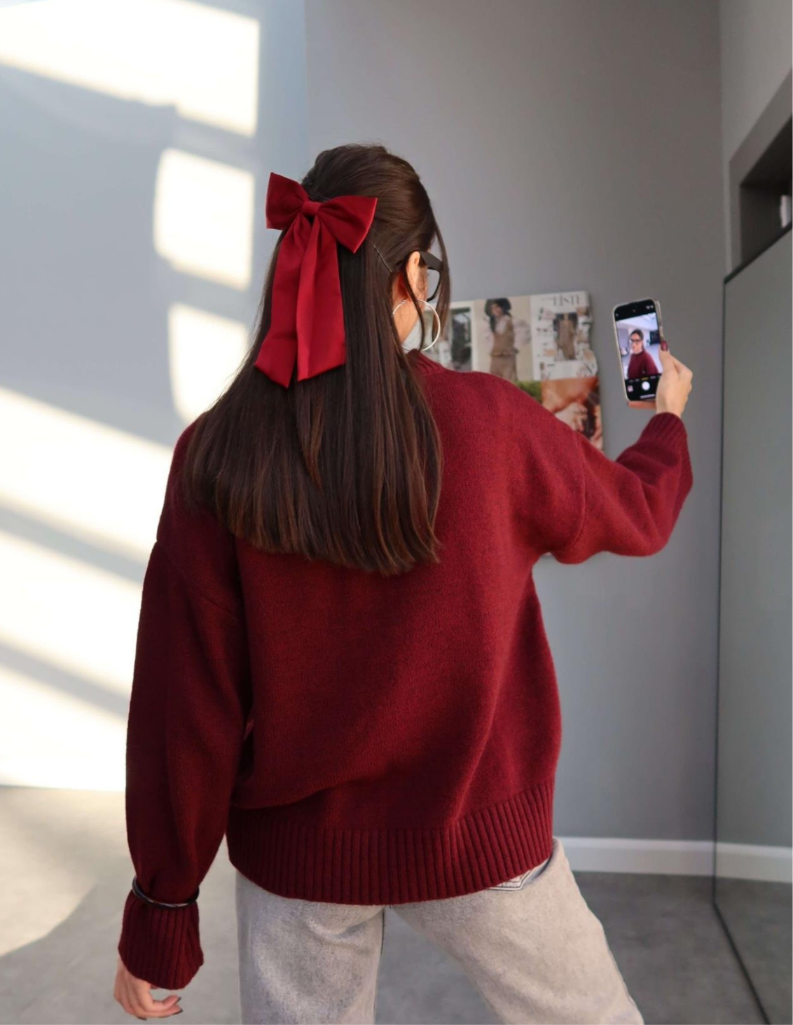 Burgundy Wool Sweater