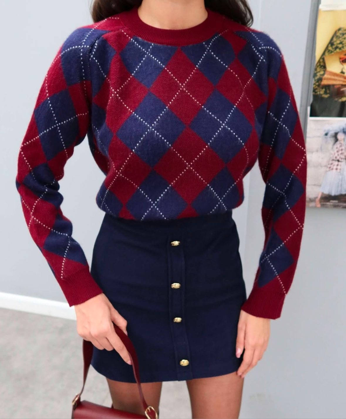 Burgundy Baklava Top