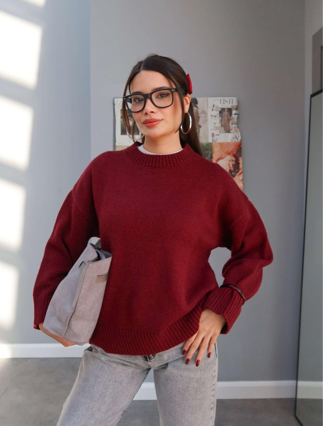 Burgundy Wool Sweater