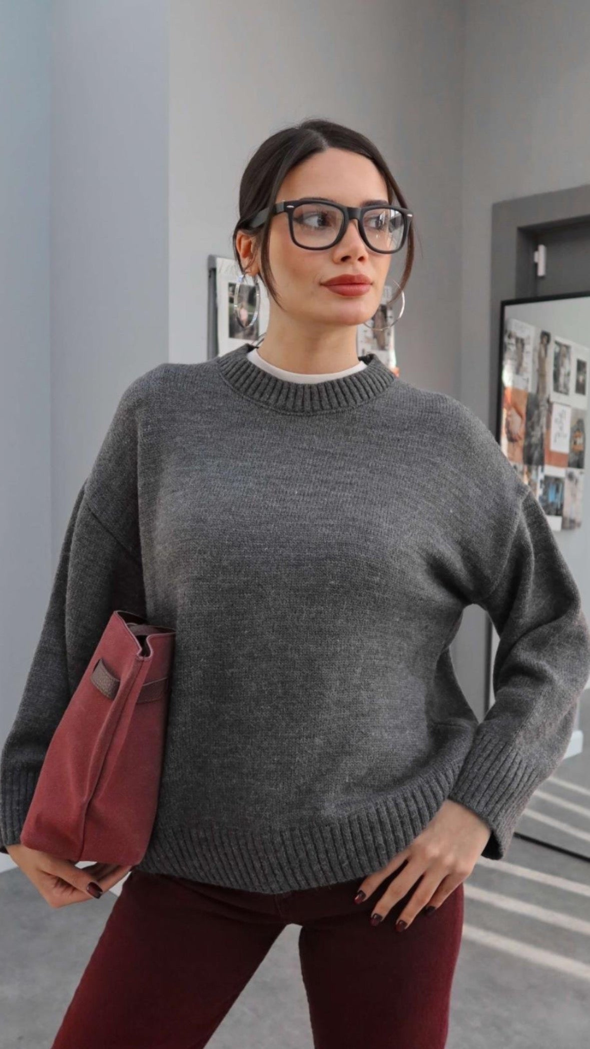 Grey Wool Sweater