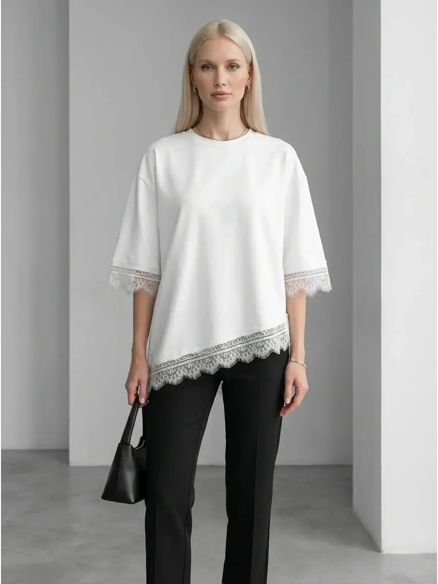 Lace White Tshirt