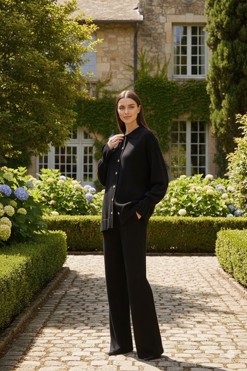 Noir Elegance Tricot Set