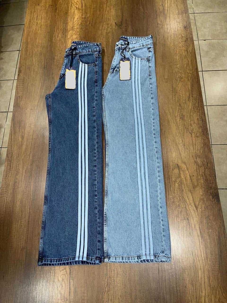 Striped Jeans -light blue