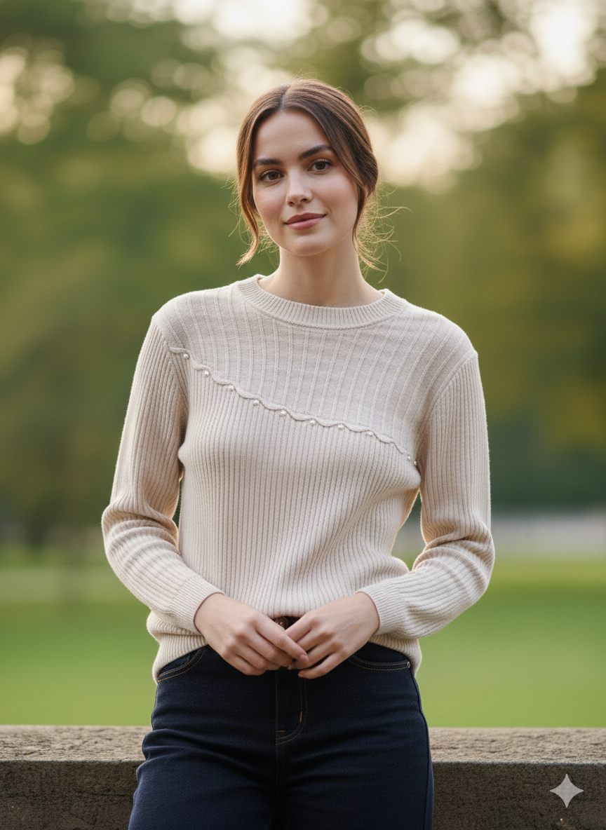 Serenity Pearls Sweater