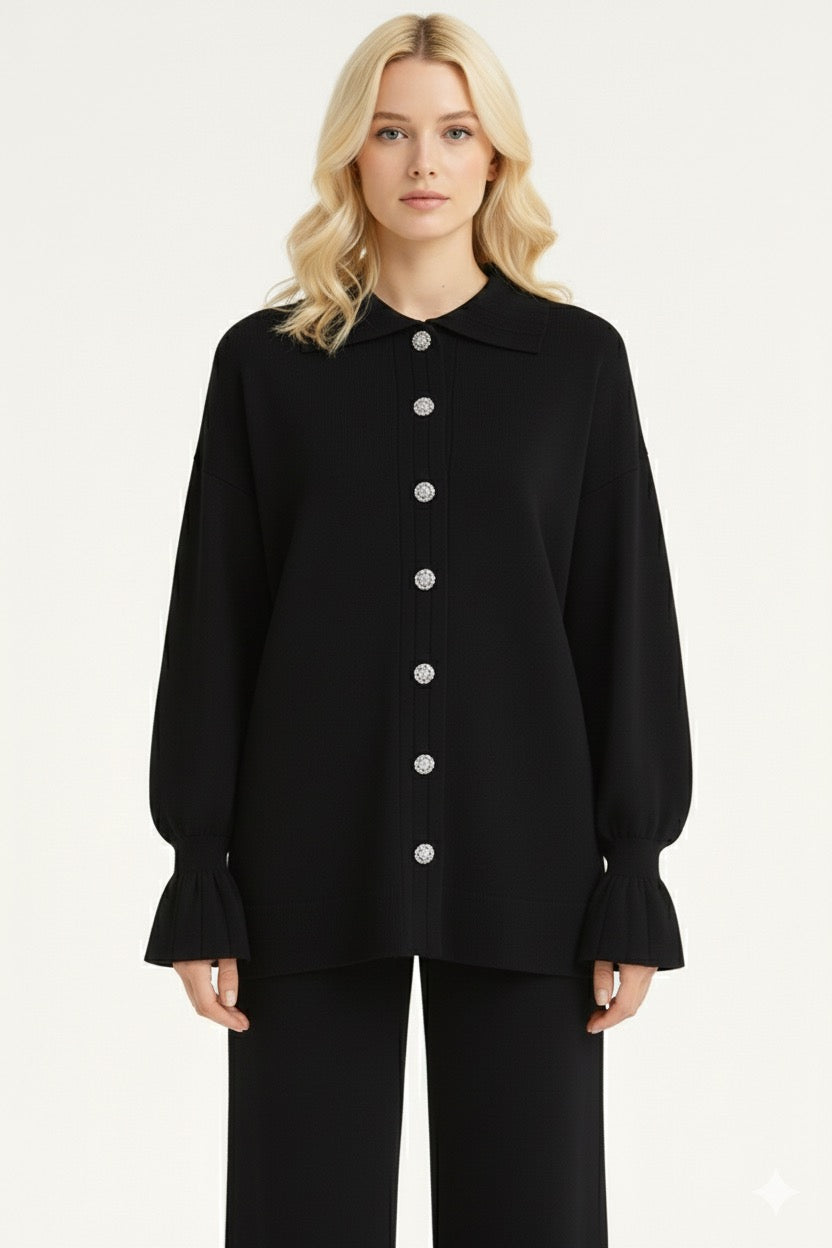 Noir Elegance Tricot Set