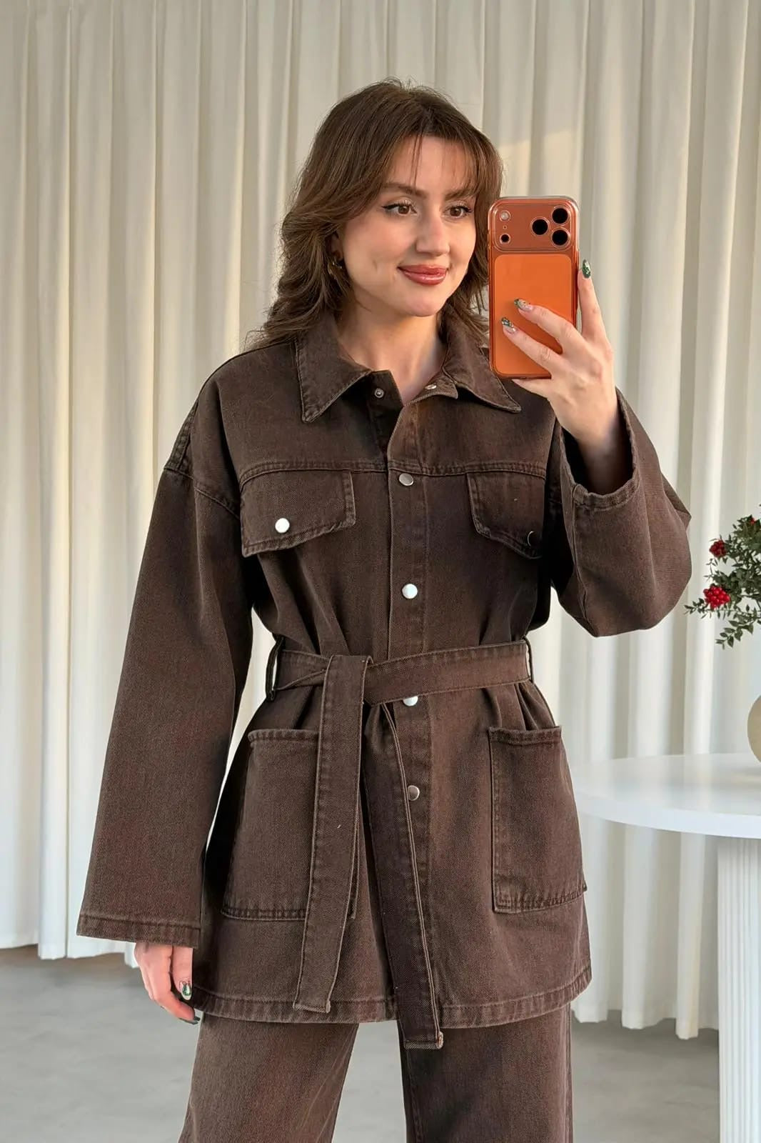 Brown Jeans Set