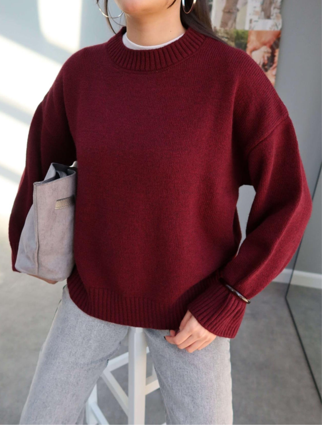 Burgundy Wool Sweater