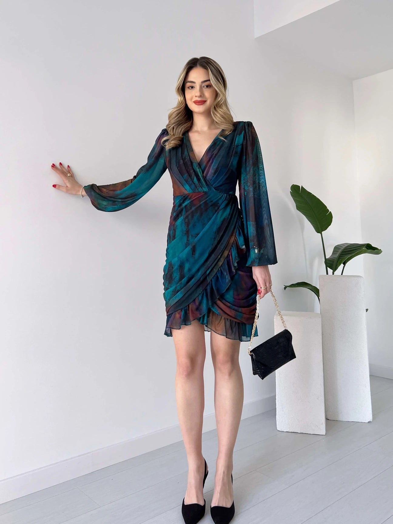 Blue Gloriosa Dress