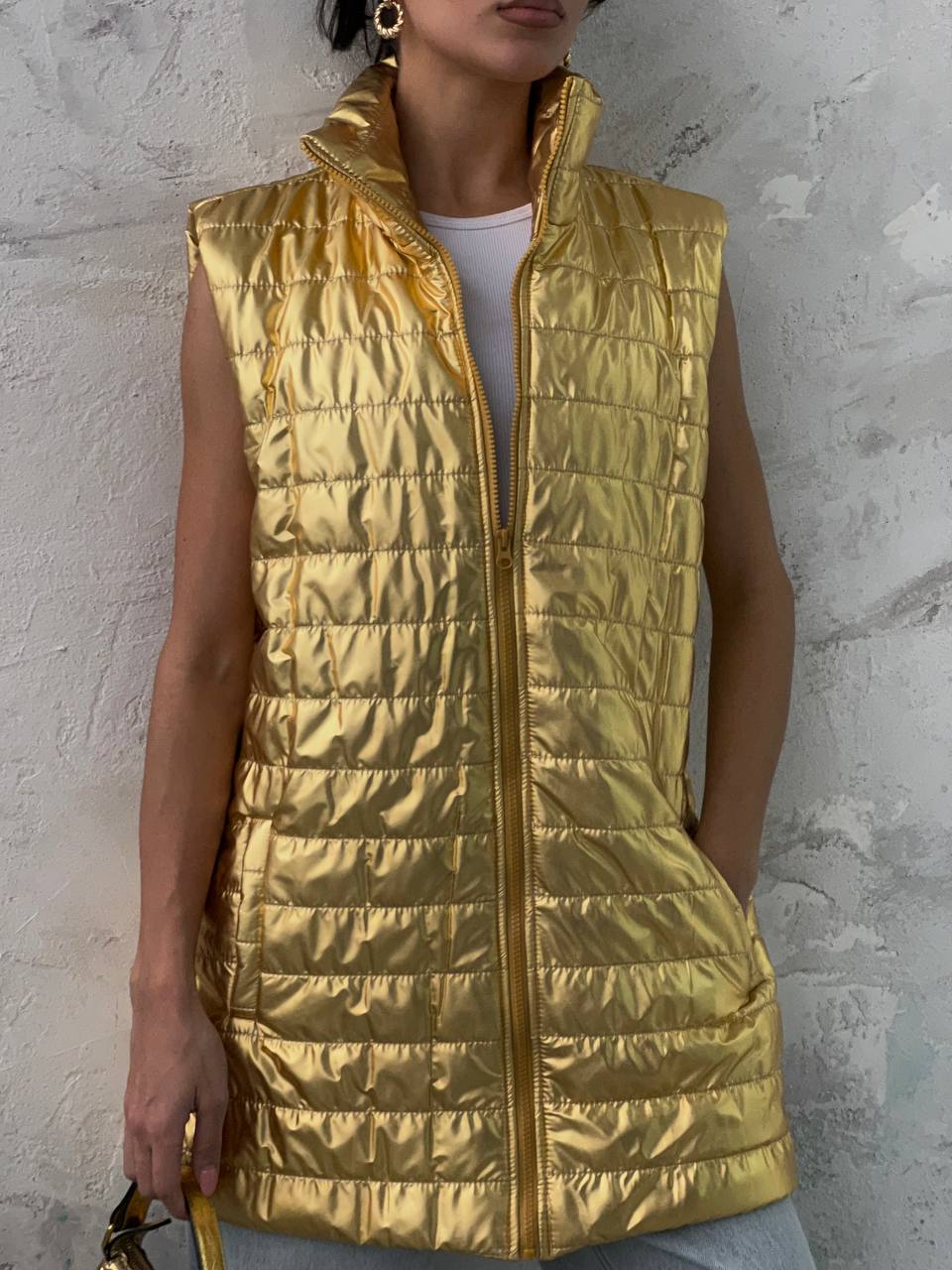 Gold Metallic Vest