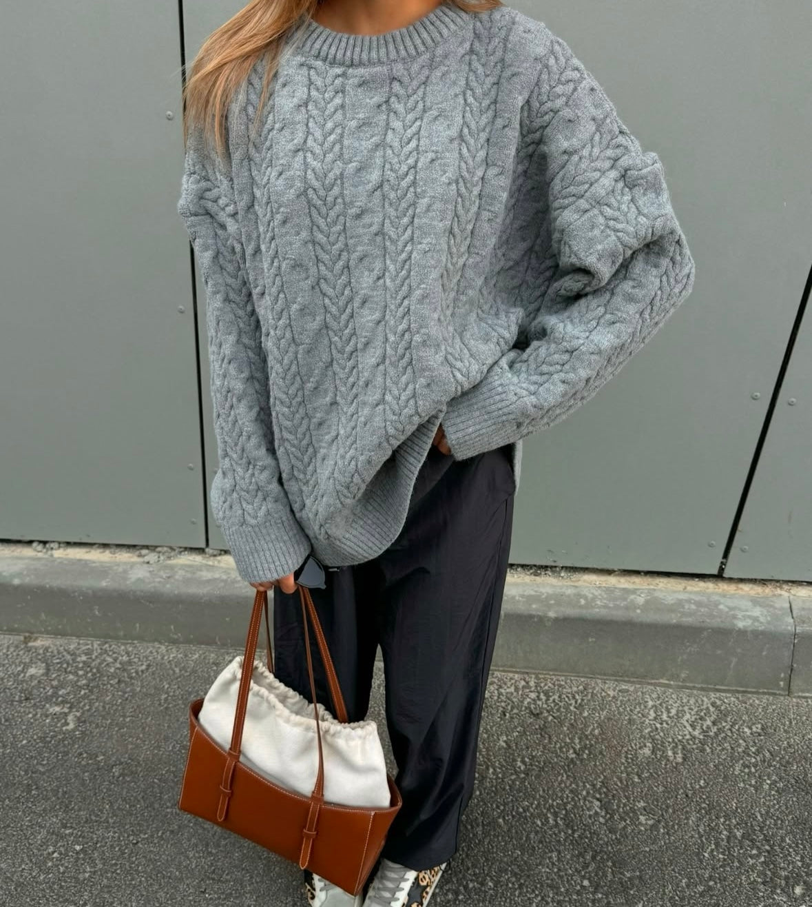 Grey knitwear