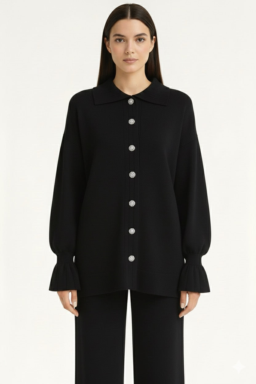 Noir Elegance Tricot Set