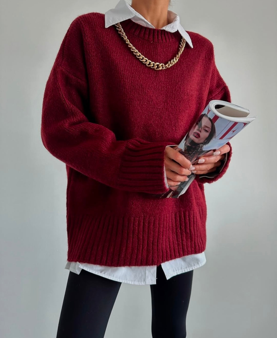 Burgundy Wool Sweater