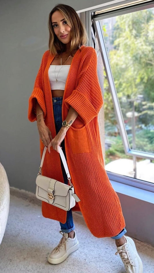 Long Cardigan -Orange