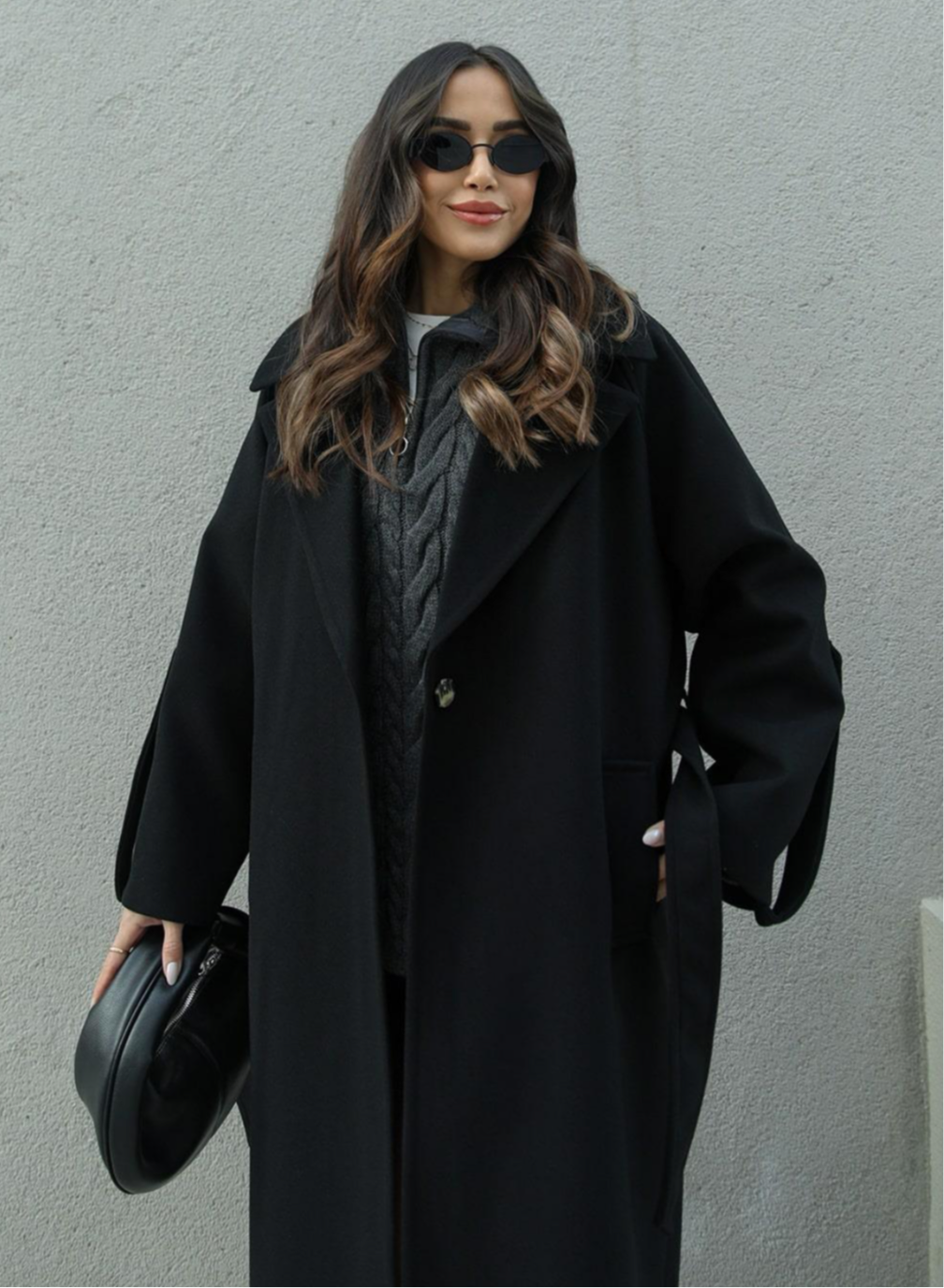 Casual Black Coat
