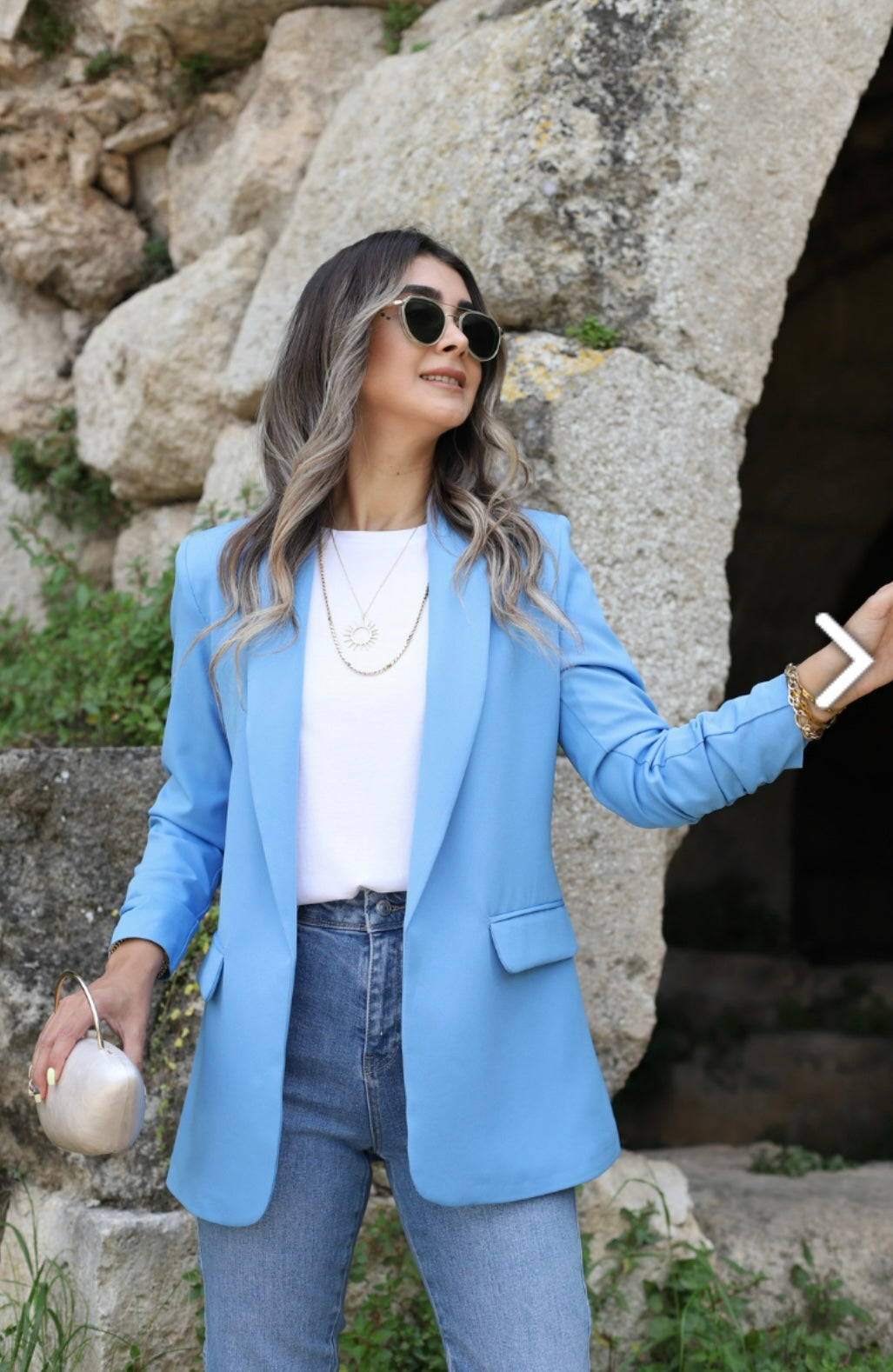 Baby blue blazer