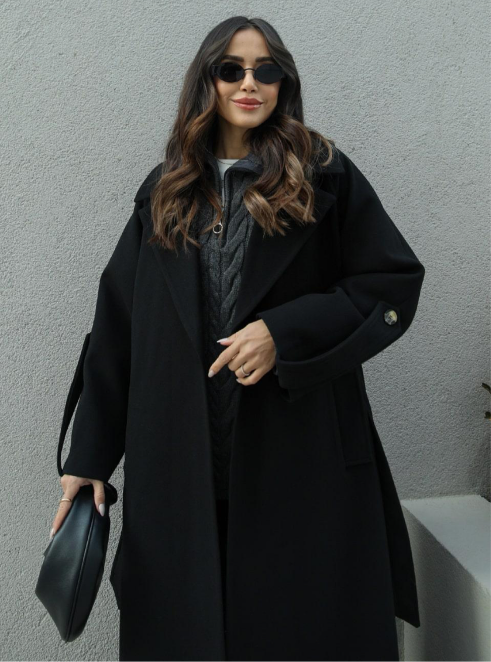 Casual Black Coat