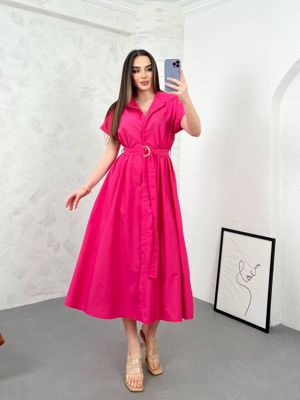 Inci fuchsia classy Dress