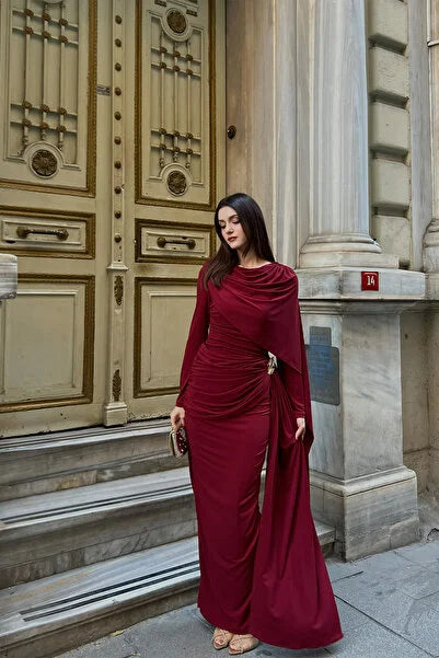 Burgundy Classy Dress