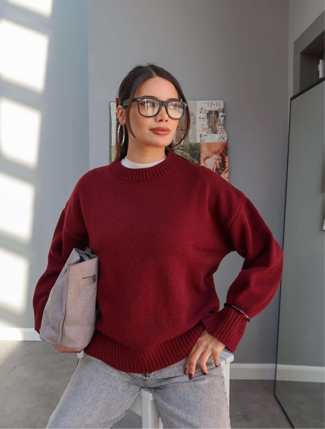 Burgundy Wool Sweater