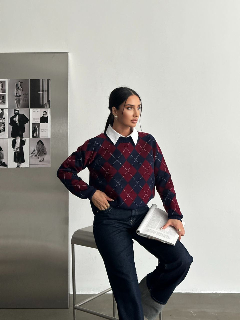 Burgundy Baklava Top