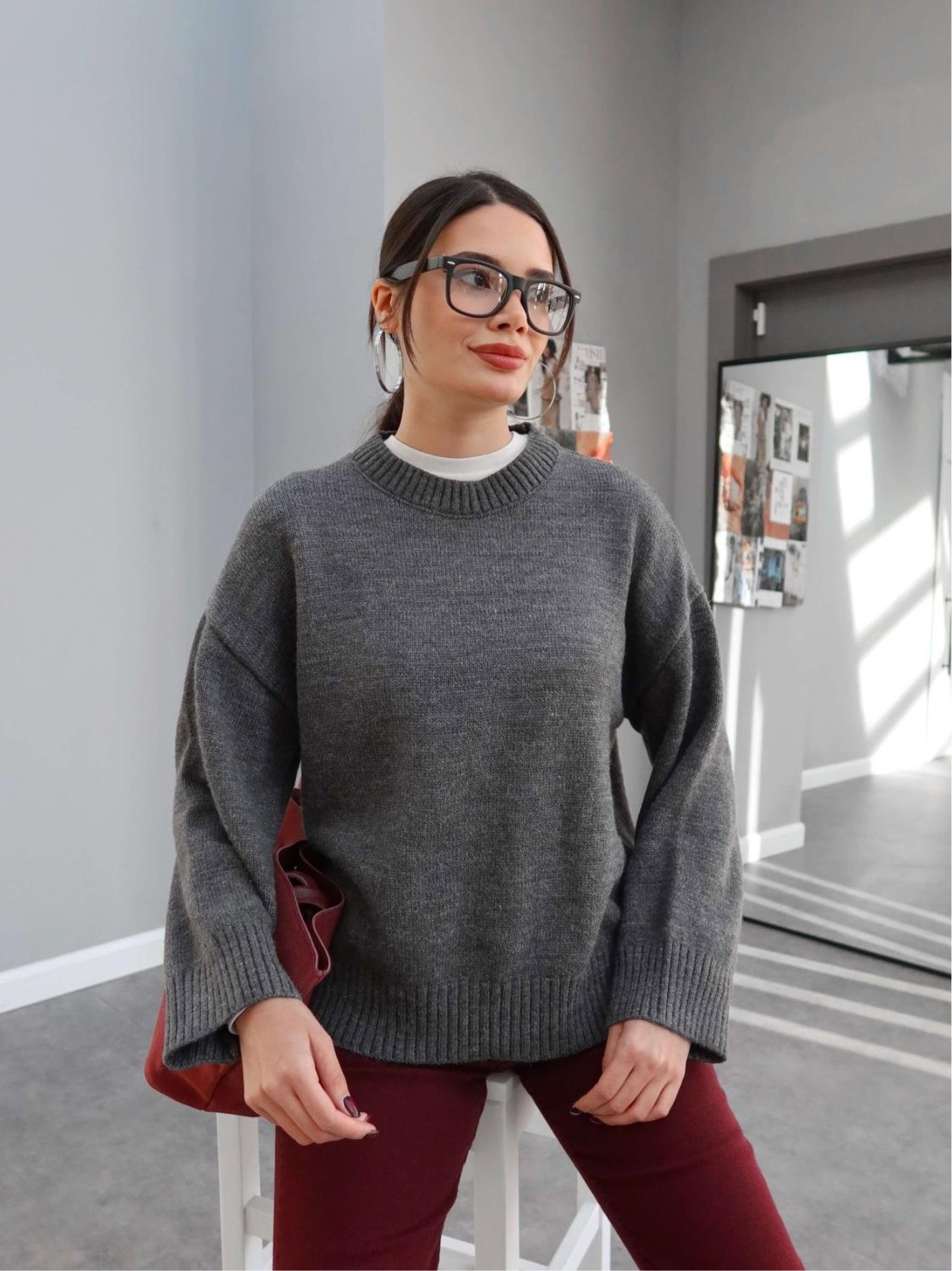 Grey Wool Sweater