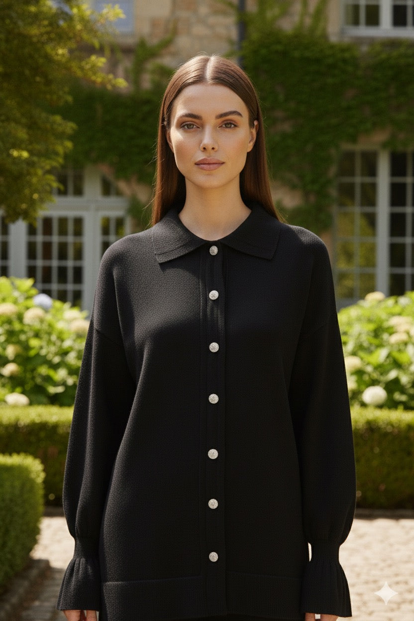 Noir Elegance Tricot Set