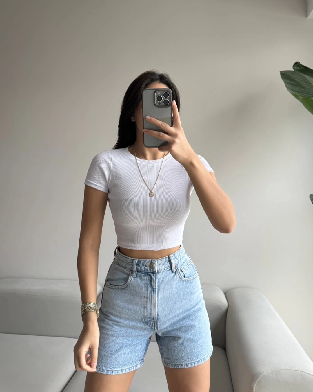 Basic Camisole Crop White