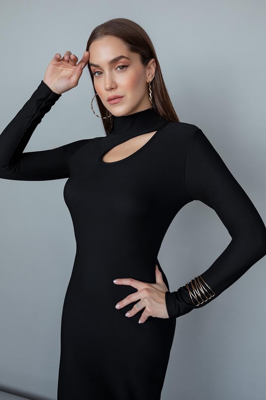 Thalia Black Dress